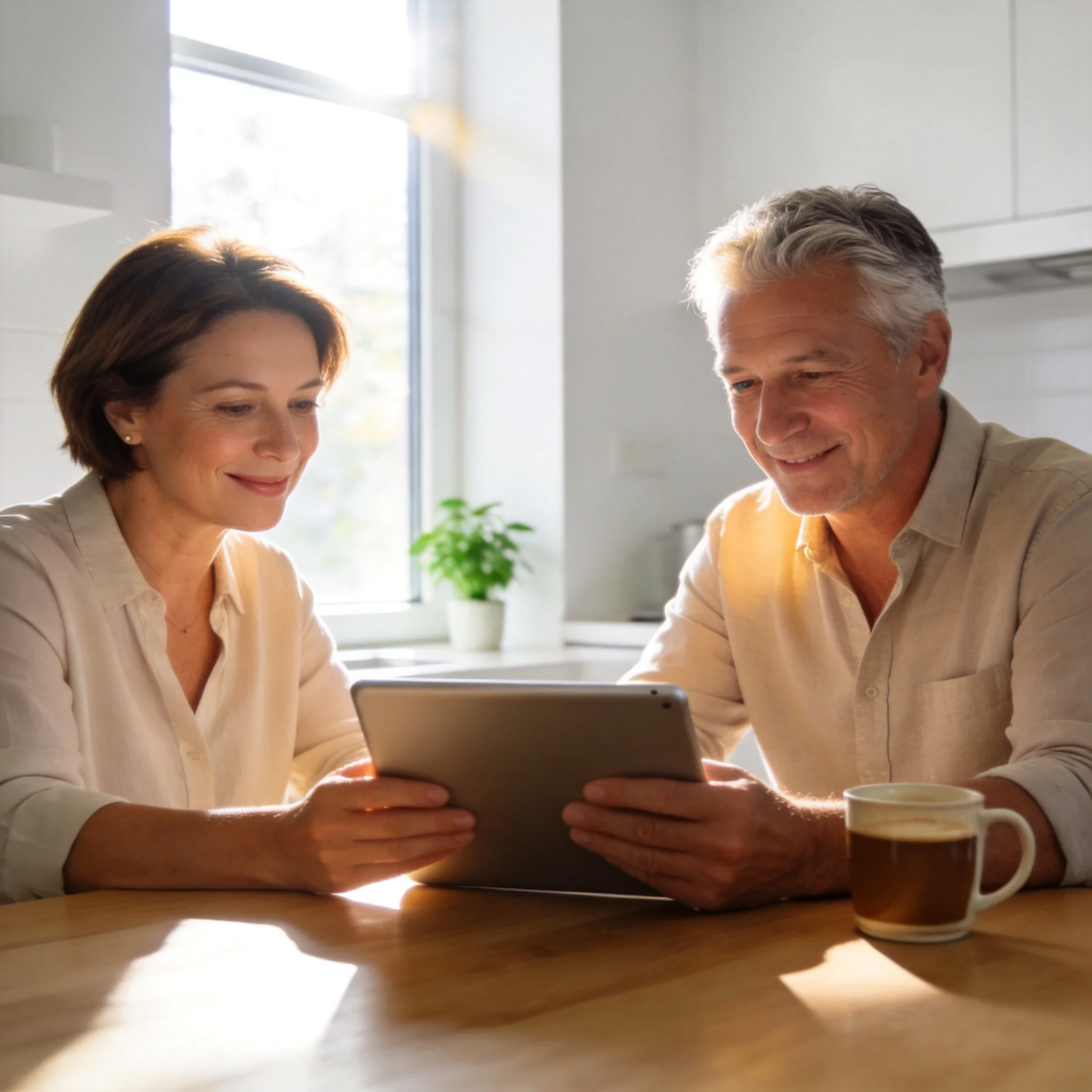 A couple planning their retirement together